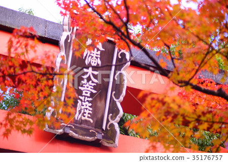 Tenryuji Temple Hachimansha in early autumn 35176757