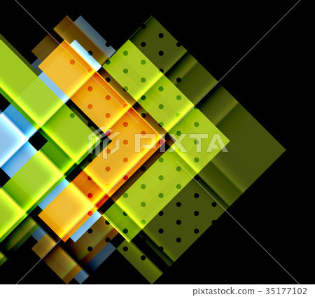 Color arrows on black background 35177102