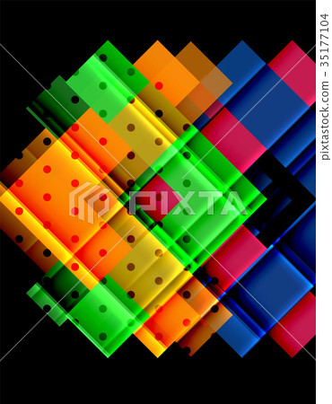 Color arrows on black background 35177104