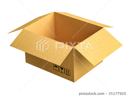 Cardboard box isolated on white background 35177920