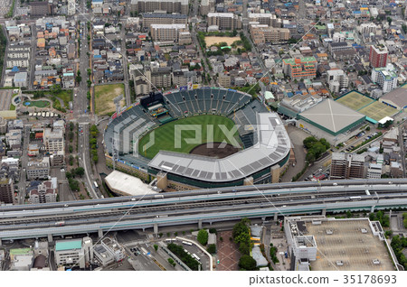 阪神甲子園體育場鳥瞰圖 35178693