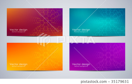 Abstract banner design with hexagonal background Abstract banner design with hexagonal background 35179631