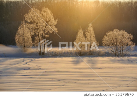 Foggy ice of the Tokachi Plain 35179670