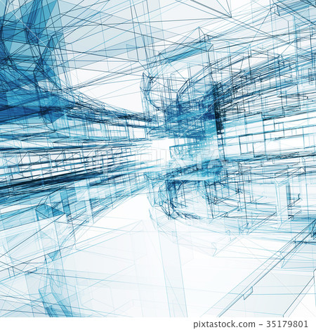 Abstract architecture background 3d rendering - Stock Illustration ...