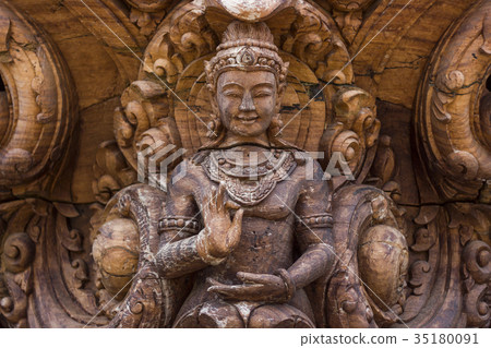 A wooden statue from the Sanctuary of Truth A wooden statue from the Sanctuary of Truth 35180091