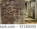 Bas-relief in Angkor Wat temple 35180095