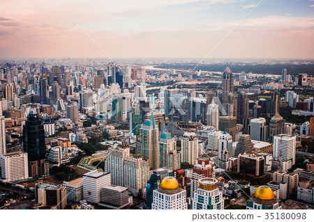 Bangkok cityscape aerial view Bangkok cityscape aerial view 35180098