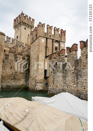 Medieval Scaliger Castle in Sirmione, Italy Medieval Scaliger Castle in Sirmione, Italy 35180183
