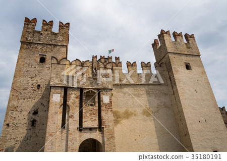 Medieval Scaliger Castle in Sirmione, Italy 35180191