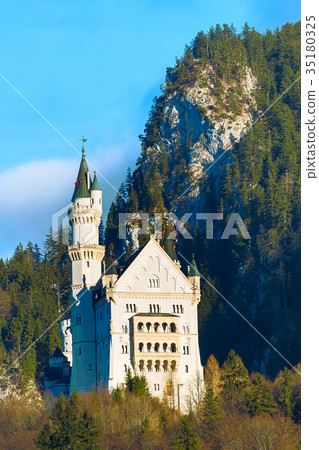 Famous bavaria landmark Neuschwanstein Castle in 35180325