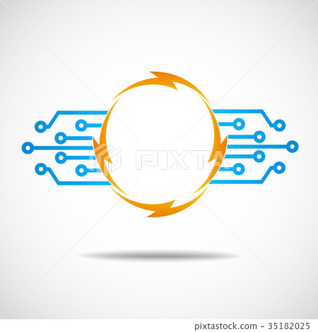 Digital electronics logo Security design-插圖素材 [35182025] - PIXTA圖庫