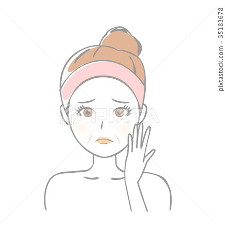 皺紋的女人 35183678