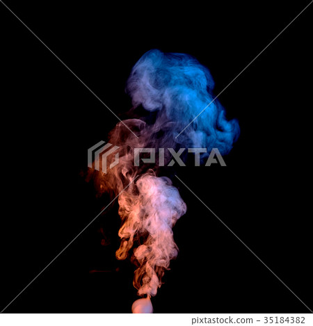 abstract design of colored smoke 35184382