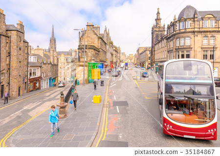 street view of Edinburgh in Scotland, UK 35184867