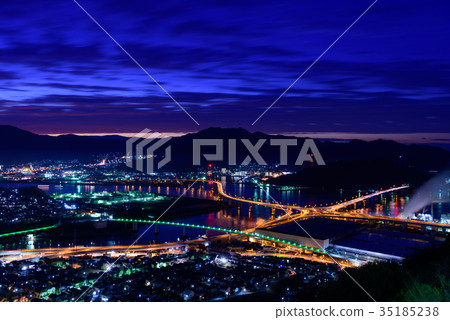 Night view of Hiroshima View from the Golden Mountains Night view of Hiroshima View from the Golden Mountains 35185238