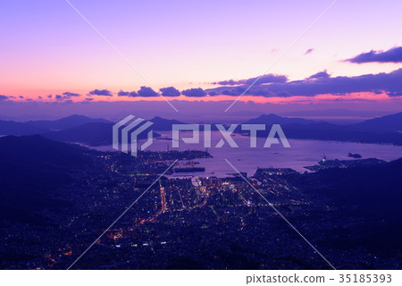 A view from the night view of Haigamine from Hiroshima A view from the night view of Haigamine from Hiroshima 35185393