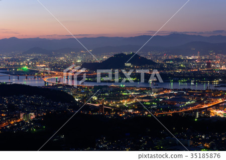 A night view of Hiroshima A scene from Atago Shrine A night view of Hiroshima A scene from Atago Shrine 35185876