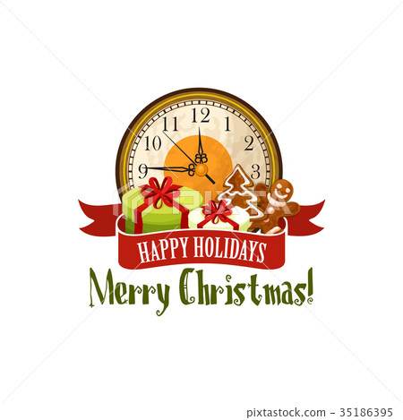 Merry Christmas greeting vector icon for holiday Merry Christmas greeting vector icon for holiday 35186395