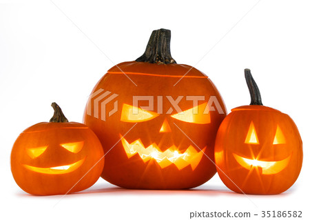 Halloween Pumpkins on white 35186582