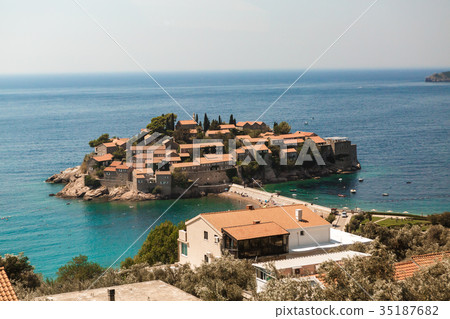 view of the island of St. Stefan view of the island of St. Stefan 35187682