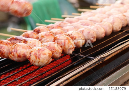 BBQ sausages street food 35188079