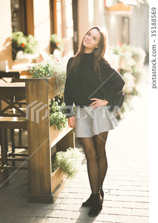 Fashion woman portrait of young pretty trendy girl Fashion woman portrait of young pretty trendy girl 35188569