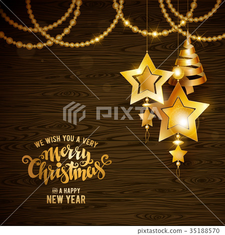 Merry Christmas gold 35188570
