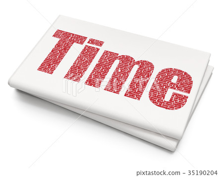 Time concept: Time on Blank Newspaper background 35190204