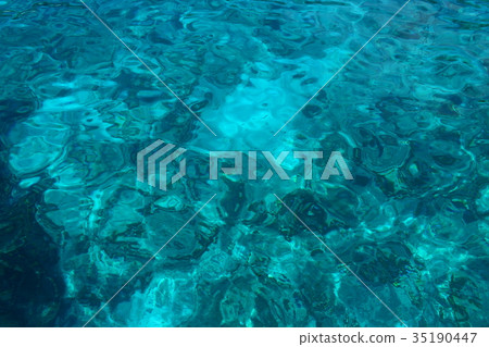 Aquamarine sea water texture Aquamarine sea water texture 35190447