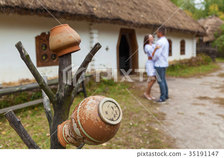 boy with a girl in national Ukrainian clothes 35191147