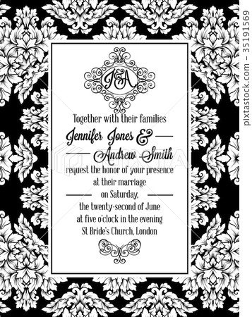 Damask victorian brocade pattern design  35191569