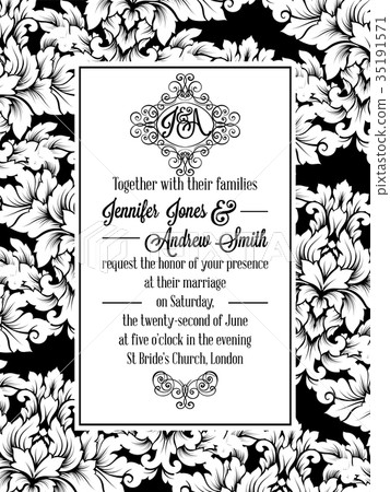 Damask victorian brocade pattern design  35191571