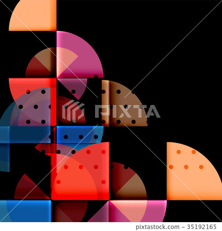 Geometric circle abstract banner 35192165