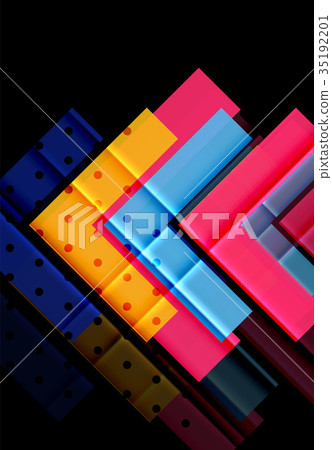 Color arrows on black background 35192201