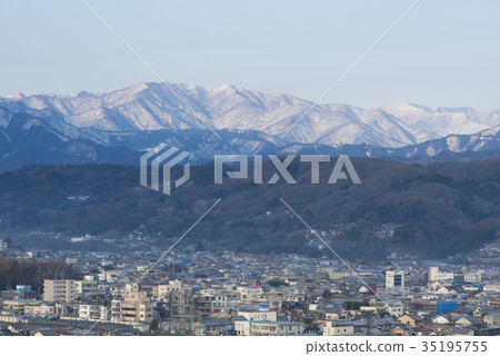 Chichibu mountain range and Chichibu city Chichibu mountain range and Chichibu city 35195755