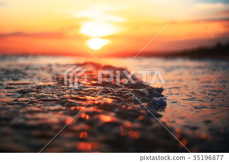 Waves on the beach in the tropics Waves on the beach in the tropics 35196877