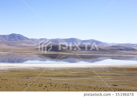 sacred lake in tibet landscape 35196878