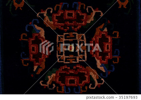 texture of the oriental carpet 35197693