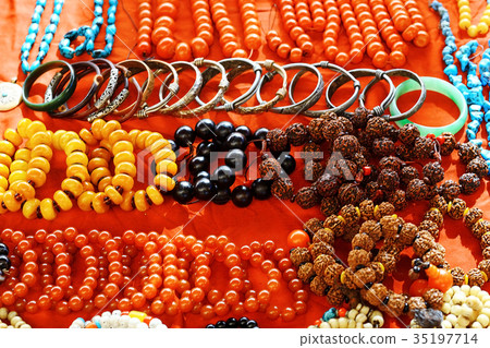 costume jewelery made of stone, coral, turquoise, 35197714