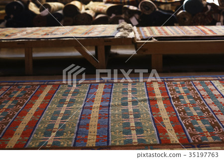 texture of the oriental carpet 35197763