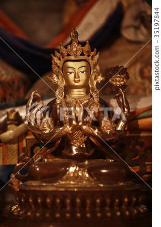 in a Buddhist monastery in Tibet 35197844