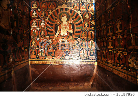 in a Buddhist monastery in Tibet in a Buddhist monastery in Tibet 35197956