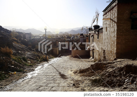 city view in Tibet china 35198120