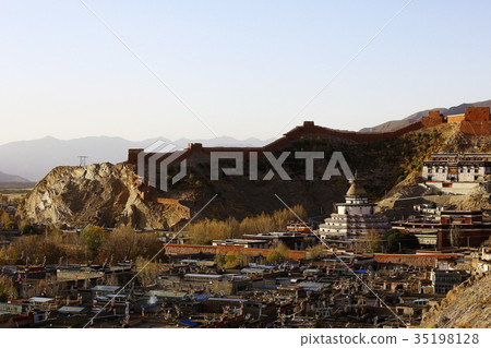city view in Tibet china city view in Tibet china 35198128