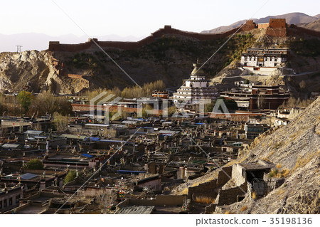 city view in Tibet china city view in Tibet china 35198136