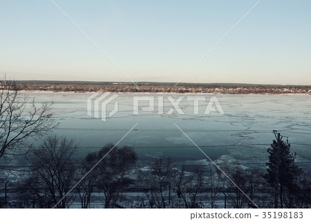 water ice trees landscape nature 35198183