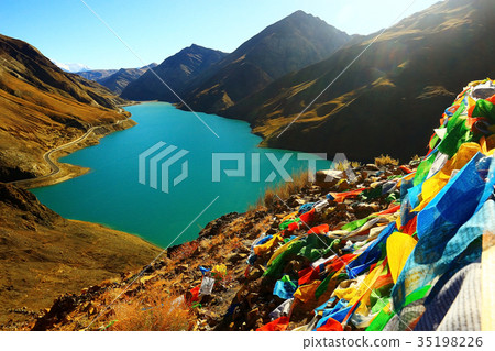 Tibetan Buddhist flags of the Himalayas 35198226