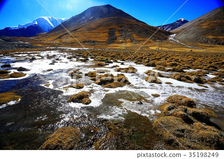 mountain river in tibet 35198249