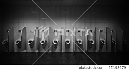 man toilret urinal room empty 35198679