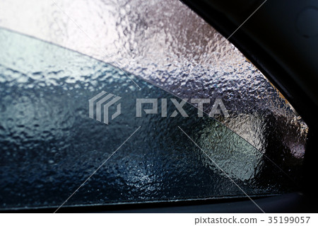 ice on the frozen glass texture 35199057